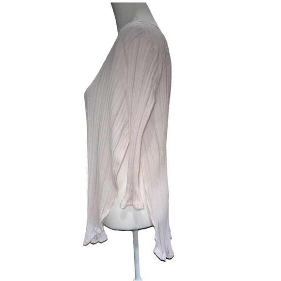 We The Free Oversized Sheer Ribbed Cut Out Back Tunic Top Blush Baby Pink XS - Picture 4 of 7